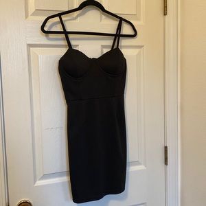 Black mini dress with underwire